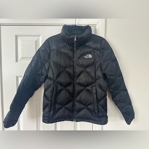The North Face 550 Women' Black Aconcagua Quilted Goose Down Puffer Jacket.